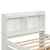 Lycvki Pine Wood Bed with Trundle and Bookcase - 4 of 4