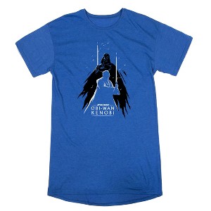 Star Wars: Obi-Wan Duel of Two Women's Royal Blue T-Shirt - 1 of 2