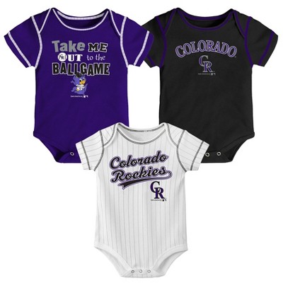 MLB Colorado Rockies Boys' 3pk Bodysuit 