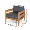 Christopher Knight Home Fritz Outdoor Rustic Upholstered Club Chair with Slat Paneling (Set of 2) - 3 of 4
