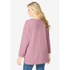 Woman Within Plus Size Crochet Trim Sweatshirt - 3 of 4