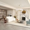 FUFU&GAGA Loveseat Living Room Cloud Sofa Teddy Velvet High Resilience Foam White - 3 of 4