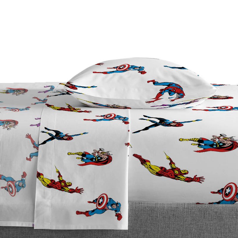 Saturday Park Marvel Comics Avengers Invincible 100% Organic Cotton Bed Set, 6 of 10