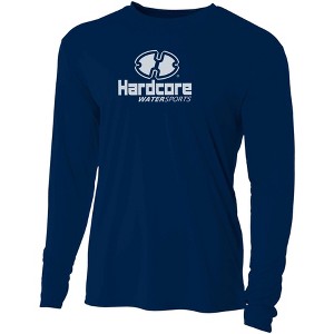 Hardcore Men's Long Sleeve Loose Fit Rash Guard Surf Shirt for Water Sports | Lightweight, Quick-Dry Swimwear - 1 of 4