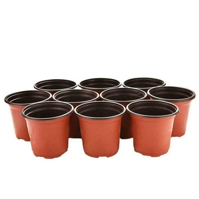 100pcs 90mm Grow Box Fall Resistant Tray For Home Garden Plant Pot Nursery Flower Pots