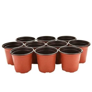 100pcs 90mm Grow Box Fall Resistant Tray For Home Garden Plant Pot Nursery Flower Pots - 1 of 4