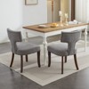 NicBex Farmhouse Dining Chair Set of 2 Upholstered Linen Fabric Side Chair with Nails Around for Kitchen,Dining Room - 4 of 4