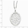 Black Bow Jewelry Ornate Scalloped Oval Necklace in Sterling Silver, 18 Inch - 2 of 4