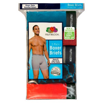 Fruit of the Loom Men's 5pk Ringer Style Boxer Briefs – Colors May Vary ...