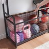 Garage Sports Equipment Organizer System Ball Gear Basketball Racks for Balls, Ball Holder with Baskets, Indoor/Outdoor Kids Toys Storage Organizer - 4 of 4