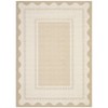 Garvee Modern Border Area Rug Farmhouse Scalloped Bordered Pattern Rugs Washable Low Pile Non Slip Rugs for Living Room - 3 of 4