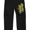 Wonder Woman Classic Comic Title Logo Men's Black Jogger Pants - 2 of 3