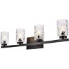 Elegant Lighting Cassie 4 lights bath sconce in black with clear shade - 3 of 4
