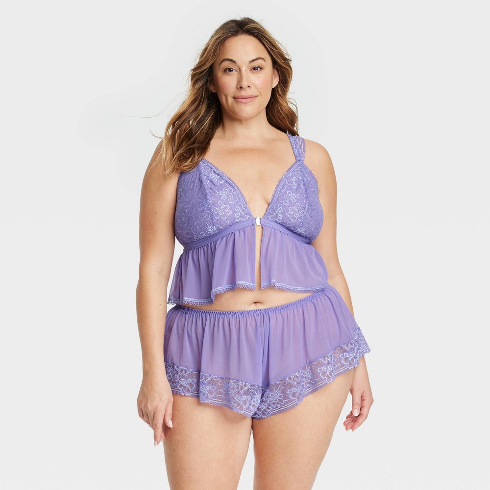 Women's Lingerie Cami and Shorts Set - Auden™ Purple XL