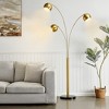 GTCLIGHTING 3 Lights Arc Floor Lamps for Living Room,85" Gold Modern Tall Standing Lamp with Rotary Switch&Heavy Base for Bedroom Office - 2 of 4