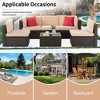 Celebalcony 6 Piece Patio Conversation Set All Weather Wicker Rattan Patio Sofa Outdoor Sectional Seating Group With Cushions  Beige - 4 of 4