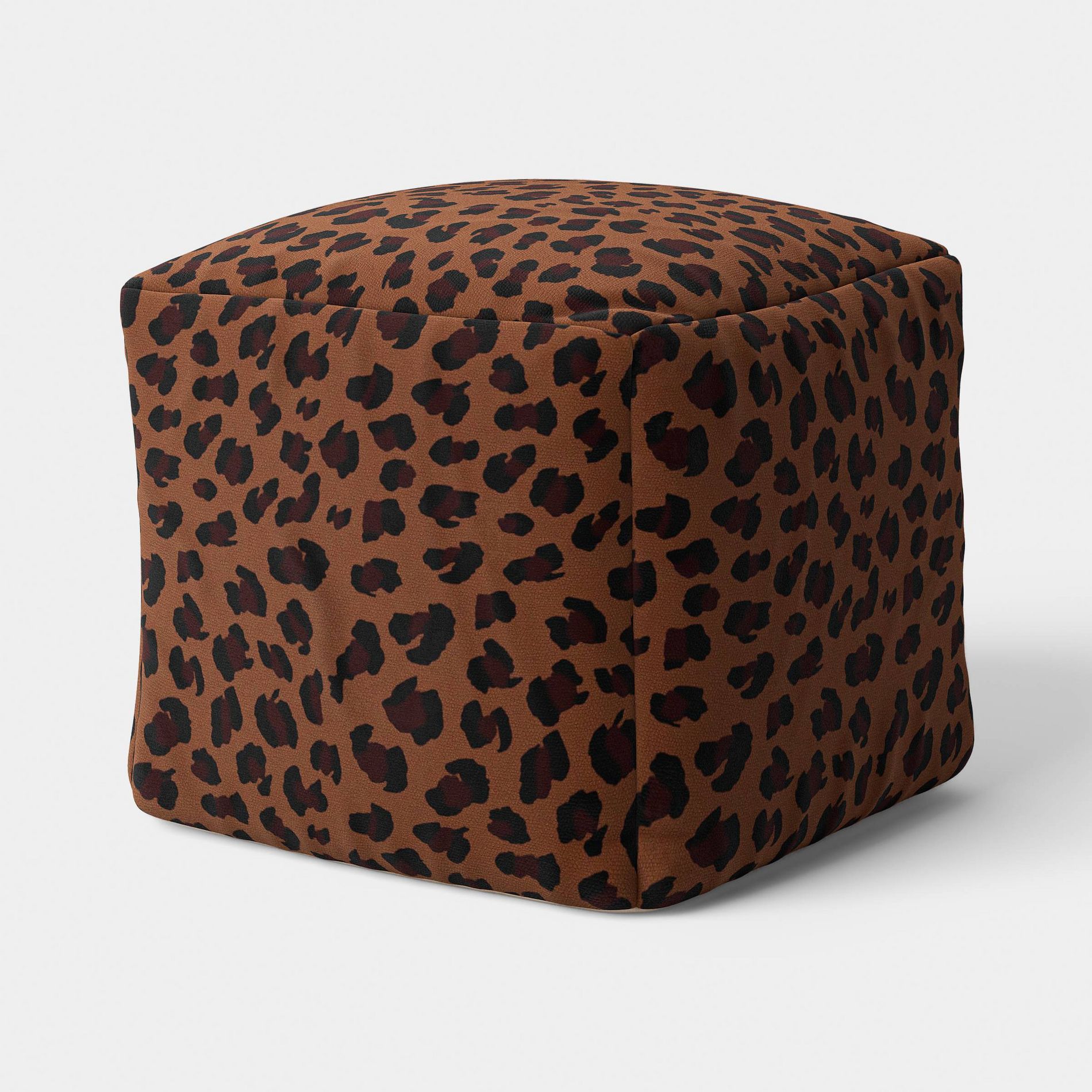 Dorm Printed Pouf Ottoman Leopard Animal Print - Room Essentials™