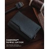 Card Holder Wallet with Double ID Windows RFID Blocking Pop Up Wallet Minimalist Design for 12 Cards, Black - 4 of 4