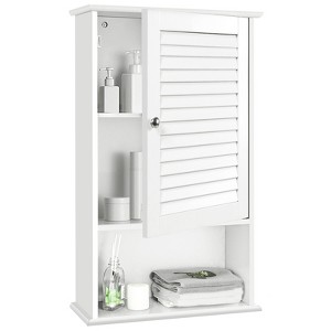 Costway Wall Cabinet Hanging Bathroom Storage Cabinet 27.5'' Height Adjustable - 1 of 4