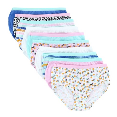 Fruit Of The Loom Girl's Assorted Cotton Bikini Underwear (10 Pack), 10,  Assorted : Target