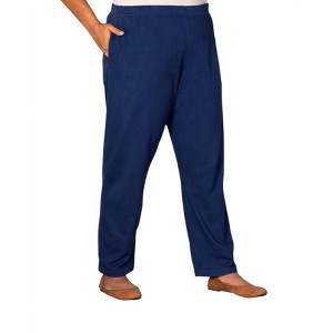 Women's Cotton Relaxed Plus Size Pants - On The Plus Side - 1 of 1