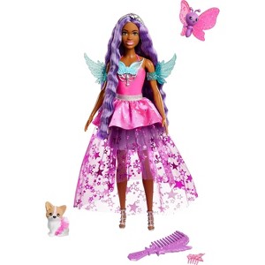 Barbie Doll with 2 Fantasy Pets & Dress, Barbie “Brooklyn” Fashion Doll - 1 of 4