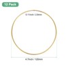 Unique Bargains Metal Electroplating Macrame Crafting Crafts Hoop 12 Pcs - 3 of 4
