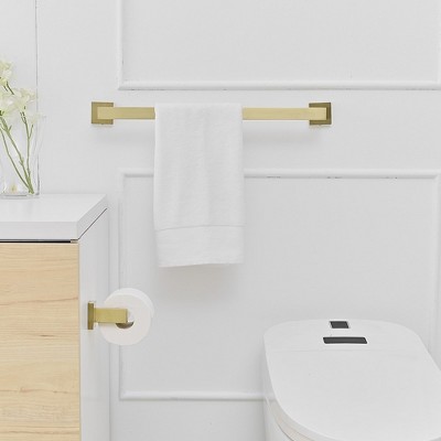 Brushed Gold 24-Inch Stainless Steel Wall Mounted Towel Bar