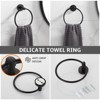 Bathroom Hardware Set Matte Black 4-Pieces Bathroom Towel Rack 24 Inches Adjustable Bathroom Accessories Set - 3 of 4