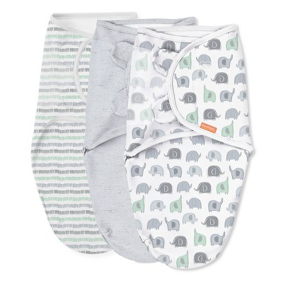 Image of SwaddleMe Original Swaddle Wrap Newborn - Lil Elephants S/M - 3pk