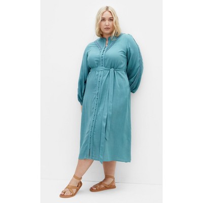 Women's Plus Size Mysteria Dress - french blue | CITY CHIC