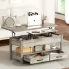 Snynuxx Lift Top Coffee Table with Drawers and Hidden Compartment for Living Room - 3 of 4