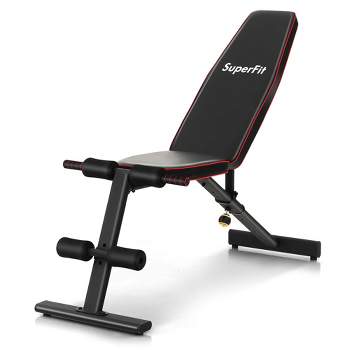Superfit Adjustable Weight Bench for Full Body Strength Training Incline Decline Home Gym