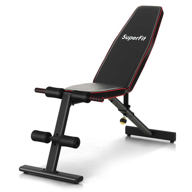 Superfit Adjustable Weight Bench for Full Body Strength Training Incline Decline Home Gym, 1 of 11