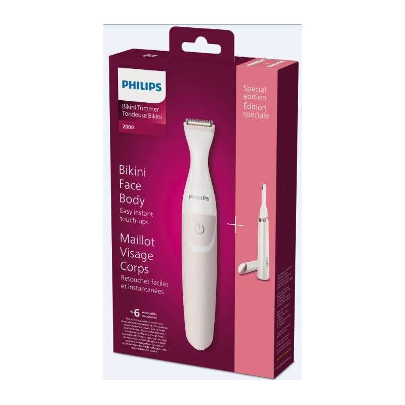 Philips Women&#39;s Rechargeable Electric Trimmer Bundle Kit - BRT387/90, 3 of 17