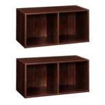 ClosetMaid 102300 Decorative Stackable or Hung-able 2-Cube Cubeicals Closet Organizer Storage, Dark Cherry (2 Pack)