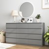 Resenkos Storage Dresser Furniture Unit, 6 Drawer Tall Standing Organizer for Bedroom, Closet - Grey - 3 of 4