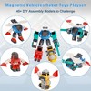 Whizmax Transforming Robot Toy for Boys 3-8 Years Old, 4 Magnetic Construction Truck Vehicles with Play Mat, Birthday Gift for Boys, 32 Pieces - 4 of 4