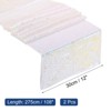 Unique Bargains Party Wedding Polyester Flexible Cutting Delicate Edges Sequin Table Runner 2 Pcs - 2 of 3