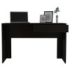 INFURNIC Writing Desk Modern Desk Functional Desing Spacious with Spacious Drawer and Leg Room for Home Office, Black, 43.3"*17.7"*29.5" - 2 of 4