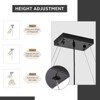 Ludomide Modern Black Crystal Chandelier Rectangular Pendant Lighting Fixture for Dining Room Kitchen Island- 10 Lights - 4 of 4