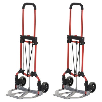 MPM Foldable Hand Truck and Dolly Cart, Aluminum Luggage Trolley