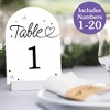Big Dot of Happiness Wedding Hearts Black & White Table Numbers Centerpieces, Double-Sided 5 x 7 inches Cards, Table Numbers - 1-20 - 2 of 4