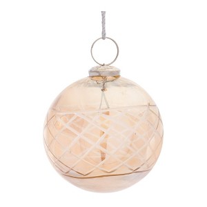 Etched Glass Ball Ornament (Set of 6) - 1 of 3