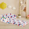 Tangkula 2-in-1 Convertible Kids Sofa Flip Open Couch w/Sturdy Sponge Construction&Velvet Fabric White&Red&Blue - 2 of 4