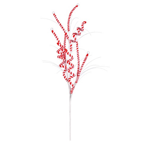 Vickerman Red/white Candy Cane Swirl Artificial Christmas Spray. Includes 6  Sprays Per Pack. : Target