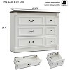 Mastgoal 48" Farmhouse Dresser with 6 Drawers, Rustic Wood Closet Storage with Roman Column for Bedroom - 4 of 4