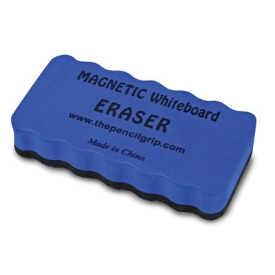 The Pencil Grip™ Magnetic Whiteboard Eraser, 4" x 2", Blue, Pack of 24