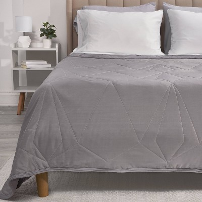 King Size Gray Cooling Blanket with Moisture-Wicking Fabric