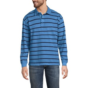 Lands' End Men's Long Sleeve Overdye Rugby Shirt - 1 of 4